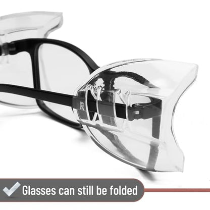 UNCO- Safety Side Shields for Glasses, 2/4/6/10/12/16/20/24/30/32 pcs, Safety Glasses Side Shields for Eyeglasses - style: 20 Pcs