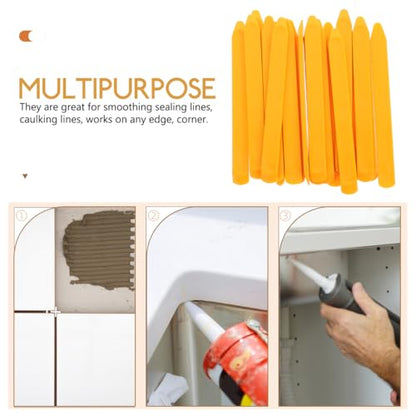 Hemobllo Plastic Scraper Set 20pcs Silicone – Scratch-Free Flexible Reusable – for Kitchen Bathroom Floor Grout Sealing for Tile Caulking and Sealant Finishing