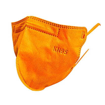 Disposable Safety Mask 5 Ply Protection Face Mask for Kids 20 pcs (Kids Orange) - color: Kids Orange