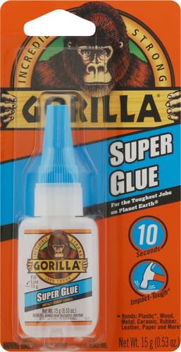 Gorilla Super Glue 15 Gram, Clear - size: 1 - Pack