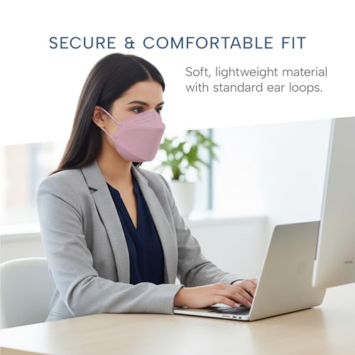Well Before Welcome Series 3D KN95 Face Mask, Regular, Pack of 50 - color: Pink