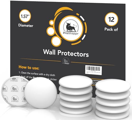 Door Stoppers - 1.57" (12 PCS) - Door Stoppers for Wall with Strong Back Adhesive - Quiet and Shock Absorbent Silicone Wall Protectors from Door Knobs - Protects Every Surface - White - color: White, size: Small 1.57" (12 PCS)