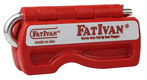 The Original Fat Ivan Fold Up Doorstop Wedge with Magnet - for Moving Office Home or School - Great for Police, Admin, Firefighters and Any time You Need a Door to Stay Open - color: Red, size: 1 Pack