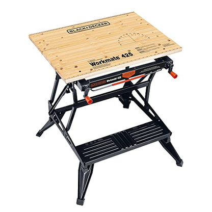 BLACK+DECKER Portable Workbench, Workmate Folding Workbench, 550 lb. Capacity with Clamps for Woodworking (WM425-A) - style: 550 lb capacity