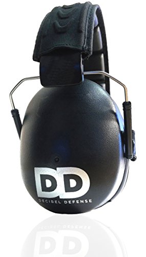 DECIBEL DEFENSE Professional Safety Ear Muffs 37dB NRR - The HIGHEST Rated & MOST COMFORTABLE Ear Protection for Shooting & Industrial Use - THE BEST HEARING PROTECTION...GUARANTEED (BLACK) - color: Black, size: Regular