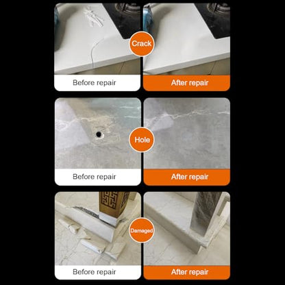 2026 Tile Crack Repair Paste Kit for Wall, Quartz Countertop & Ceramic Surfaces – Porcelain Granite Chip Filler, Grout Concrete Cement Crack Repair Agent