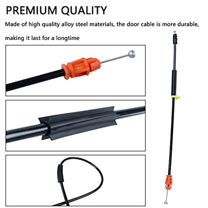 16.5" Door Latch Cable Compatible with 2007-2014 Chevy Silverado Tahoe Yukon Sierra Escalade, Driver/Passenger Side Front Doors for Power Door Locks - Replace 25880301 25876384 924-360 - size: 16.5" Door Latch Release Cable