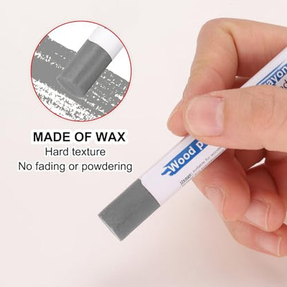 HARFINGTON Wood Filler Sticks 6 Colors Wooden Wax Touch Up Furniture Repair Crayons for French Gray, Black, Gray Cloth, Gray1, Gray2, Gray Oak - color: French Gray Series