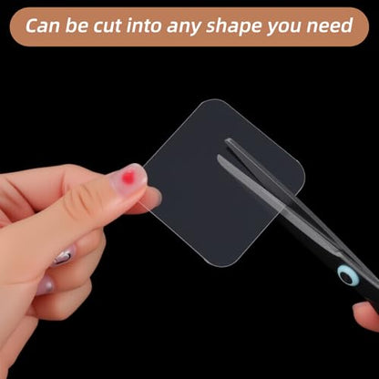 20 Pcs Tape Double Sided Wall Adhesive Pads, Waterproof Double Sided Tape, Transparent Strong Square Sticky Patch for Walls Hanging, Windows DIY Crafts Home Office Use, 2.24 Inch