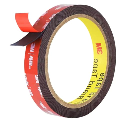 P7yaumy Double Sided Tape Heavy Duty 0.39in x 10ft, Heavy Duty Removable Mounting Tape, Adhesive Strips Double Sided Mounting Tape, Strong Foam Tape for Walls Picture Hanging Poster - size: 0.39in X 10ft