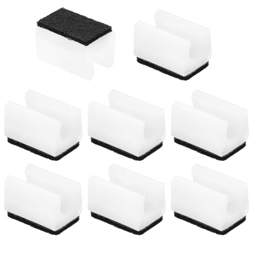 PATIKIL 8pcs Rectangle Chair Leg Cover with Felt Pad, 10mm Slide Smoothly No Scratches No Noise Furniture Feet Hardwood Protectors Tips Floor Glides Tubing Caps for Office,White Black - color: White Black, size: 10MM