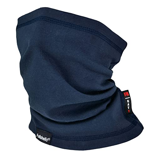 Fullsheild FR Flame Resistant Face Mask Full Cover Neck Gaiter Snood for Welding Hunting Army Military Working - color: Navy Blue