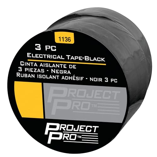 Performance Tool 1136 PVC Insulating Tape, Includes 3 Rolls in Black, Red, and White - size: Black Electrical Tape