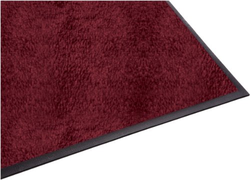 Guardian Platinum Series Indoor Wiper Floor Mat, Rubber with Nylon Carpet, 2'x2', Burgundy - color: Burgundy, size: 1'11" x 1'11" (Rectangular)