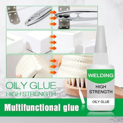 Welding High Strength Oily Glue, Instant Bonding, Upgrade Multifunctional Glue Powerful Universal Glues, Repairs for Metal, Wood, Ceramic, Leather, Glass, Metal, Plastic ect, 50G (2pcs) - color: 2pcs