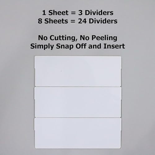 (24-Pack) Large Drawer Dividers compatible with Craft Cabinet and Hardware Storage Organizers, (Dividers Only) - style: Length Dividers (Pack of 24)
