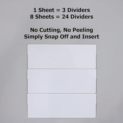 (24-Pack) Large Drawer Dividers compatible with Craft Cabinet and Hardware Storage Organizers, (Dividers Only) - style: Length Dividers (Pack of 24)