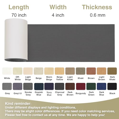 Gheeidau Canvas Repair Tape 4×70 Inch Waterproof Self-Adhesive Fabric Repair Patch for Repairing Boat Covers,Tents,Patio Umbrellas,Car Seats,Luggage,Sofas.(Charcoal Grey) - color: Charcoal Grey