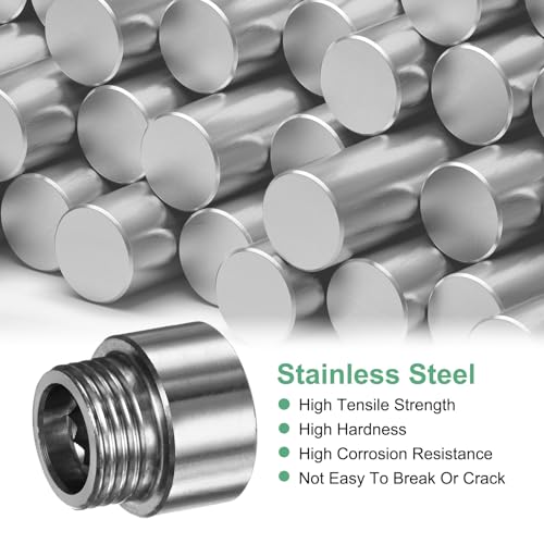 M METERXITY Shower Head Extension Arm, Stainless Steel G1/2 Male to Female Extension Pipe Fitting Adapter with PTFE Thread Seal Tape for Shower/Faucet, Pipe Plumbing Coupler 1"/25mm 2-Pack - size: 1"/25mm