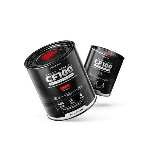 Spartan Epoxies CF100-2 Part 100% Epoxy Concrete Crack Repair and Filler, Various Sizes, Ideal for Concrete Driveways, Garage Floors, and More (1/2 Gallon Kit) - size: 1/2 Gallon Kit