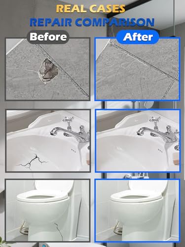 Tile and Granite Repair Kit, 2026 Upgraded Porcelain Tile Stone Crack Repair Kit (Color Match), Ceramic, Granite and Marble Repair Professional Kit for Kitchen Bathroom Balcony