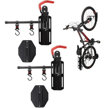 Swivel Bike Wall Mount, Bike Hangers for Garage, Space-Saving Vertical Bike Rack, Sturdy Bike Storage Rack Holds Up to 66lbs with No-scratch Protection, Easy to Install, 2 Pack - style: Type B：2 Pack