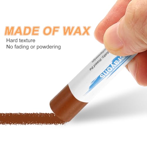 HARFINGTON 5pcs Wood Filler Sticks Wooden Wax Touch Up Furniture Repair Crayons for Scratch Hole Wood, Red Oak - color: Red Oak