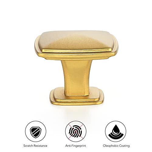 Ravinte 15 Pack Gold Kitchen Cabinet Square Knob Single Hole Cabinet Hardware for Dresser Drawer Cabinet Pulls Drawer Knobs Cabinet Knobs Contemporary Antique Rustic - color: Gold