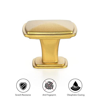 Ravinte 15 Pack Gold Kitchen Cabinet Square Knob Single Hole Cabinet Hardware for Dresser Drawer Cabinet Pulls Drawer Knobs Cabinet Knobs Contemporary Antique Rustic - color: Gold