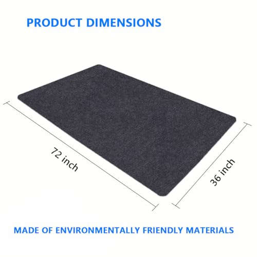 Oil Spill Mat，Garage Floor Mat，36" x 72" Premium Absorbent Oil Pad – Protect Garage Shop Floor Surface，Absorb Materials，Anti-Slip and Waterproof Backing，Car Repair Mat，Washable - size: 36" x 72"