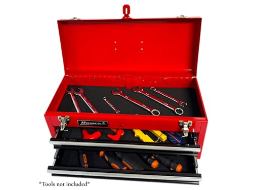 Homak 2 Drawer Ball Bearing Toolbox Chest, Red, 20 Inches - color: Red, size: 2-Drawer