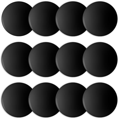 JULBEAR Door Stopper Wall Protector, Door Knob Stoppers with Strong Back Adhesive, Quiet, Shock, Absorbent Silicone, Doors Handle Bumpers Wall Surfaces Protector (12, Black) - color: Black