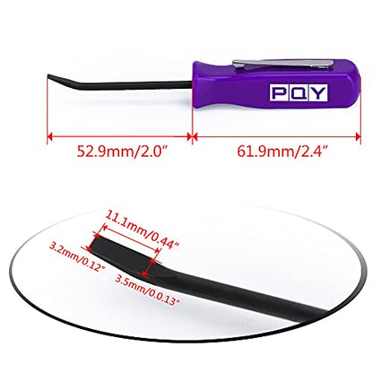 Mini Pocket Pry Bar with Pocket Clip 4.5" Length 3pcs (Purple) - color: purple