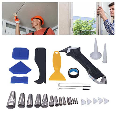 5 in 1 Silicone Caulking Tools Multifunctional Shovel Angle Scraper Silicone Sealant Finishing Tool Caulk Remover and Sealant Scraper Set