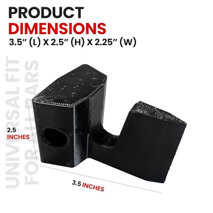 Premium Solid Rubber Door Stopper Wedge, Heavy Duty Over the Hinge Design for Home, Commercial Use, Hospitals & Hotels, Fits Big Doors, Prevents Slamming, Protects Walls & Keeps Doors Open (2-Pack)
