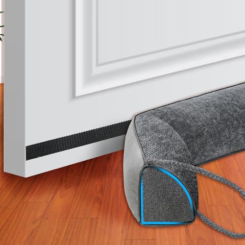 Door Draft Stopper Door Sweep: Weather Stripping Door Seal - Under The Door Draft Blocker for Bottom of Door - Noise Cold Air Door Insulation Strip Door Soundproofing 32" - size: 32 inch
