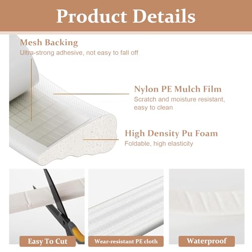 2 pcs 118”Wedge-Shape Foam Window Weather Stripping Door Seal Strip,Soundproofing Frame Winter Insulation Tape for Exterior Front Door,Noise Cancelling Window Inserts,Door Gap Filler Light Blocker