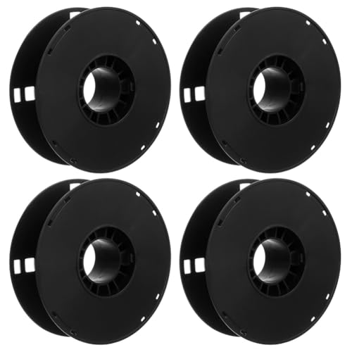 iplusmile 4Pcs Cord Storage Reel - 8 Inch Reusable Spool for Refill 1KG 3D Printers Filament, Empty Wire Winder for Extension Cords, Ropes, Hoses, Cable Organizer for Workshop & Garage, Black