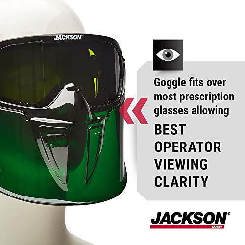 Jackson Safety GPL Series Safety Goggles with Detachable Flip-Up Face Shield - Anti-Fog Goggles for Men and Women, Fits Over Glasses - ANSI Z87.1 - Shade 5 IR Lens - style: Shade 5 Infrared Lens