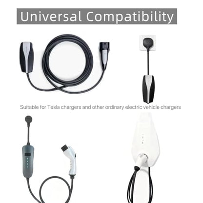 EV Charger Retractable Cord Reel, Sliding Ceiling Cableway, Overhead EV Charging Cable Organizer for 2-Car Garage, 6.6 ft Reach, Tesla NACS & J1772 Compatible