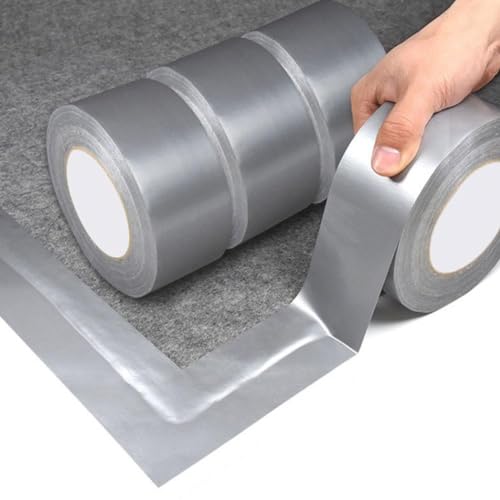 Generic Duct Tape Heavy Duty Waterproof Silver Duct Tape,Heavy-Duty Duct Tape,Strong Adhesive Duct Tape Bulk for Indoor Outdoor Repairs Tear by Hand,Auto Repair and Outdoor Activities, 100mm*10m - size: 100mm*10m