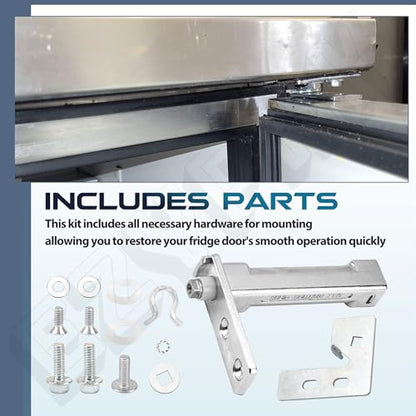 Refrigerator Door Hinge Cartridge Kit - Fits 870837 Right - Heavy Duty Metal Replacement Parts with Complete Matching Screws - Easy Install Hinge Doctor Solution