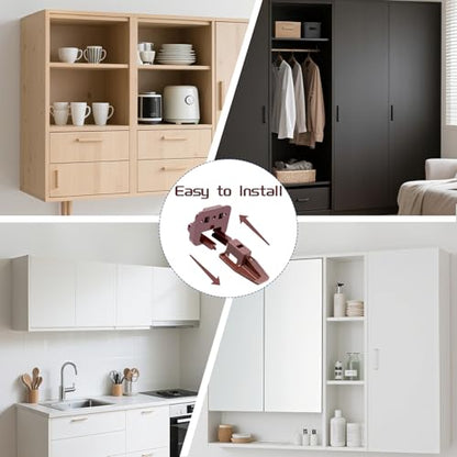 5 sets for kenlin Drawer Slide Track Guide Glide - Replacement Parts for Dressers and Nightstands - Bottom Mount - Brown (5) - size: 5