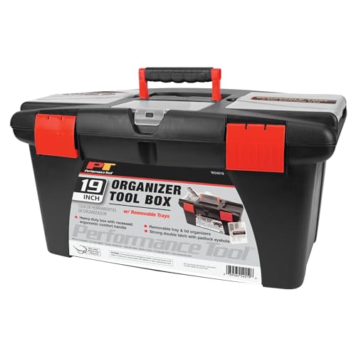 Performance Tool W54019 19-Inch Plastic Tool Box - size: 19" Plastic Tool Box, style: Plastic Tool Box