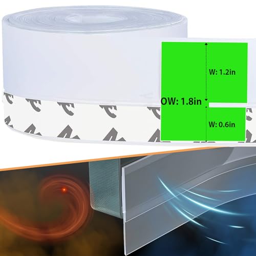 Weather Stripping Silicone Seal Strip, Weather Stripping Door Seal Strip - House and Glass Shower Doors Silicone Sealing for Door and Windows Gaps of Collision and Side, (Transparent) 45MM… - color: Transparent, size: 1.8 In-16.5ft