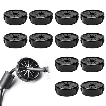 12 Pcs Cable Grommet, Snap Bushing 1-3/16" (30 mm) Mounting Diameter, Flexible Petal-Shaped Buckle Round Nylon Desk Grommet for Wires Through Countertop Cord Organizer and Protection, Black - style: 1-3/16" -RSB 12PCS