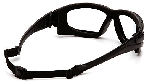 PYRAMEX I-Force Sporty Dual Pane Anti-Fog Goggle, Black Frame/Clear Anti-Fog Lens - color: Clear H2x Anti-fog Lens/ Black Frame
