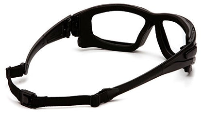 PYRAMEX I-Force Sporty Dual Pane Anti-Fog Goggle, Black Frame/Clear Anti-Fog Lens - color: Clear H2x Anti-fog Lens/ Black Frame
