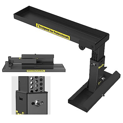 Foldable | Heavy-Duty Ladder Extender Pro, High Strength Steel Material Design Ladder Extension Pro for Stairs w/Non-Slip Mat, 11.4-18" Adjustable Height, Applicable Ladder Feet Spacing 25" - size: Pro 11.4-18"