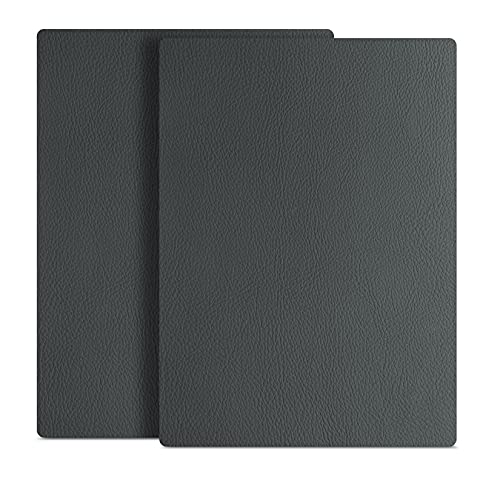 ILOFRI Leather Repair Patch 8x11 inch 2 Pcs, Durable Self Adhesive Vinyl and Leather Repair Kit for Couch, Car Seats, Boat Seat, Furniture, Upholstery, Auto Interior, Sofa, Chair - Dark Grey #2 - color: Dark Grey #2, size: 8x11 Inch X 2pcs